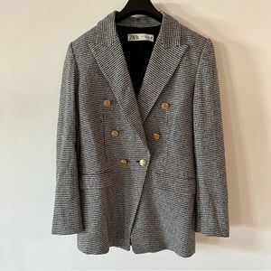 Zara houndstooth blazer